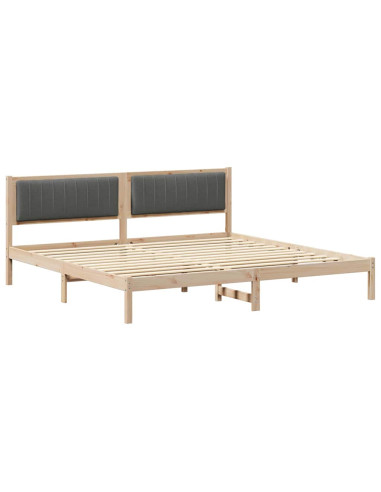 Struttura del letto Grigio scuro 200 x 200 cm Pino massello
