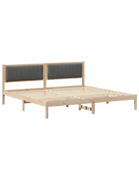 Struttura del letto Grigio scuro 200 x 200 cm Pino massello
