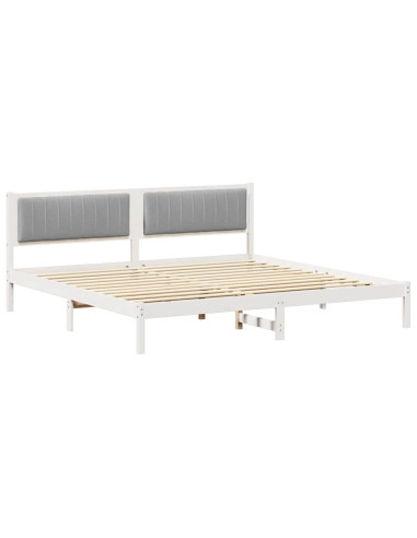 Struttura del letto Grigio chiaro 200 x 200 cm Pino massello