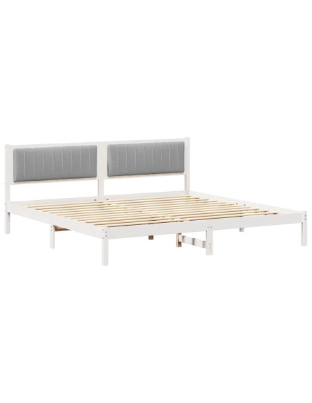 Struttura del letto Grigio chiaro 200 x 200 cm Pino massello