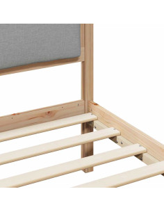 Struttura del letto Grigio chiaro 200 x 200 cm Tessuto 2