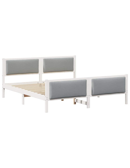 Struttura del letto Grigio chiaro 200 x 200 cm Tessuto