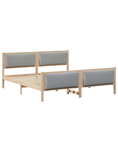 Struttura del letto Grigio chiaro 180 x 200 cm Tessuto