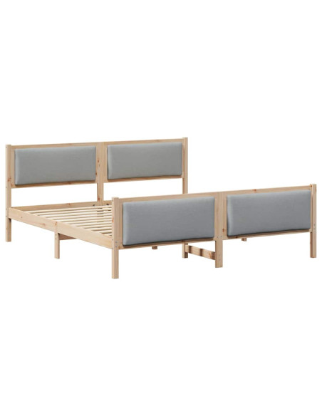 Struttura del letto Grigio chiaro 180 x 200 cm Tessuto