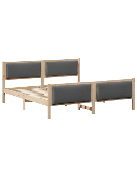 Struttura del letto Grigio scuro 180 x 200 cm Tessuto