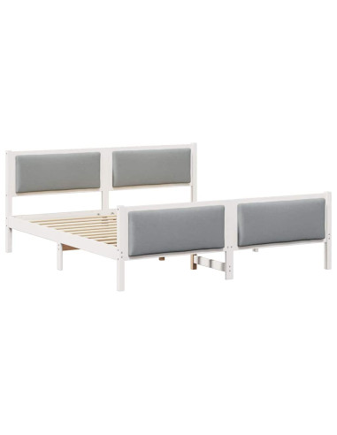 Struttura del letto Grigio chiaro 180 x 200 cm Tessuto