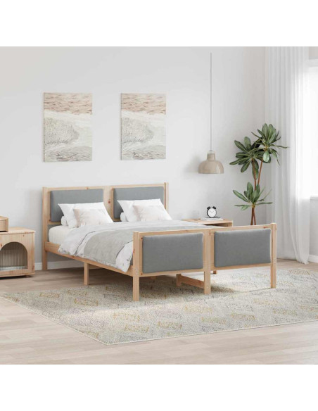 Struttura del letto Grigio chiaro 160 x 200 cm Tessuto