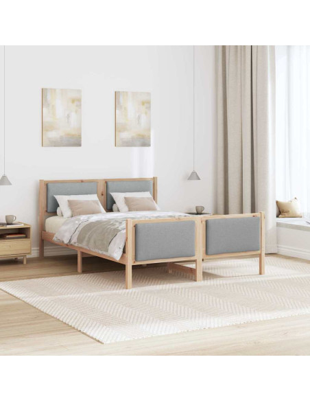 Struttura del letto Grigio chiaro 160 x 200 cm Tessuto