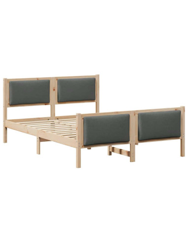 Struttura del letto Grigio scuro 140 x 200 cm Tessuto