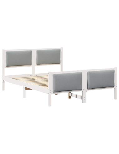 Struttura del letto Grigio chiaro 140 x 200 cm Tessuto