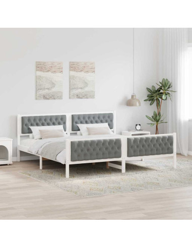 Struttura del letto Grigio chiaro 200 x 200 cm Pino massello