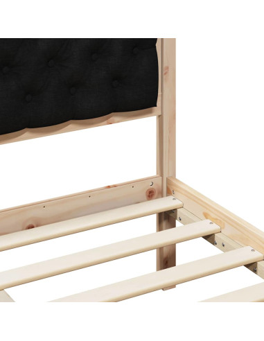 Struttura del letto Nero 180 x 200 cm Pino massello