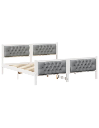 Struttura del letto Grigio chiaro 180 x 200 cm Pino massello