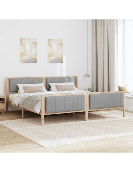 Struttura del Letto Marrone e grigio chiaro 200 x 200 cm