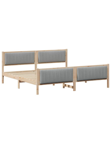 Struttura del Letto Marrone e grigio chiaro 200 x 200 cm