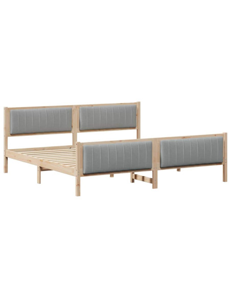 Struttura del Letto Marrone e grigio chiaro 200 x 200 cm