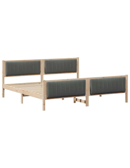 Struttura del Letto marrone e grigio scuro 200 x 200 cm