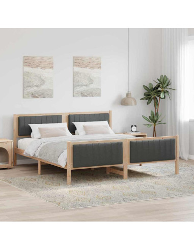 Struttura del Letto marrone e grigio scuro 180 x 200 cm