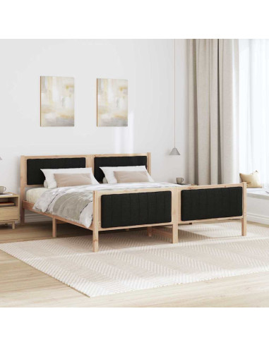 Struttura del Letto con testiera Marrone e nero 180 x 200 cm