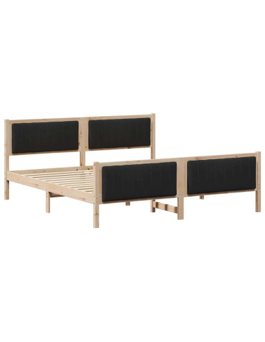 Struttura del Letto con testiera Marrone e nero 180 x 200 cm