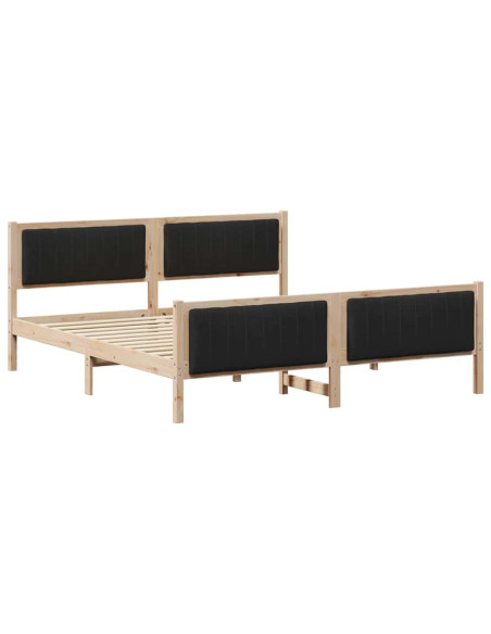 Struttura del Letto con testiera Marrone e nero 180 x 200 cm