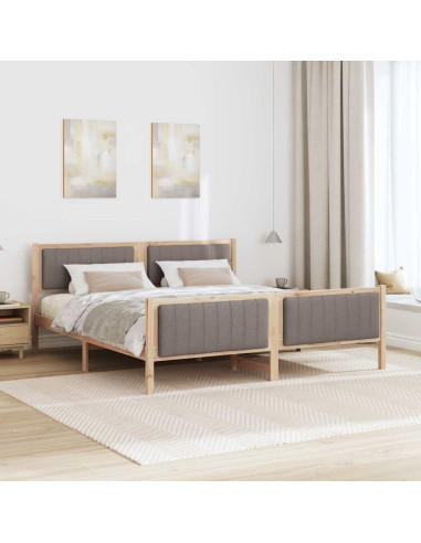 Struttura del Letto con testiera Marrone e taupe 180 x 200 cm