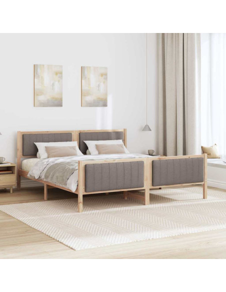 Struttura del Letto con testiera Marrone e taupe 180 x 200 cm