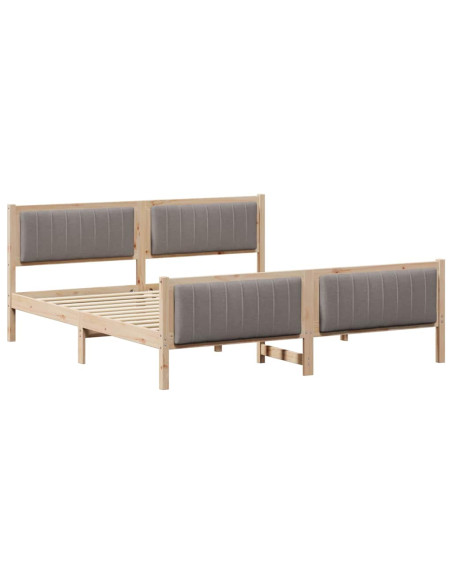 Struttura del Letto con testiera Marrone e taupe 180 x 200 cm