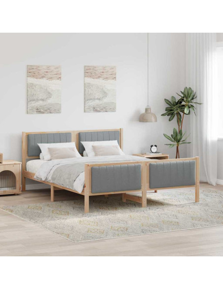 Struttura del Letto Marrone e grigio chiaro 160 x 200 cm