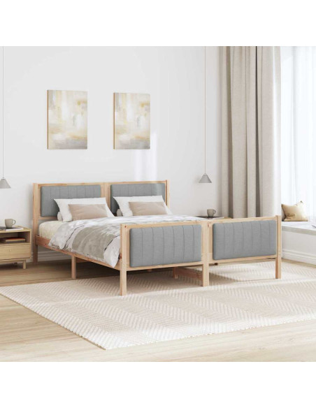 Struttura del Letto Marrone e grigio chiaro 160 x 200 cm