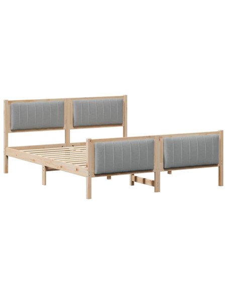 Struttura del Letto Marrone e grigio chiaro 160 x 200 cm