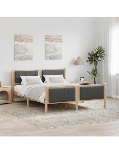 Struttura del Letto marrone e grigio scuro 160 x 200 cm