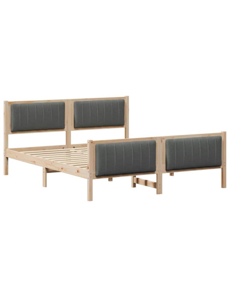 Struttura del Letto marrone e grigio scuro 160 x 200 cm