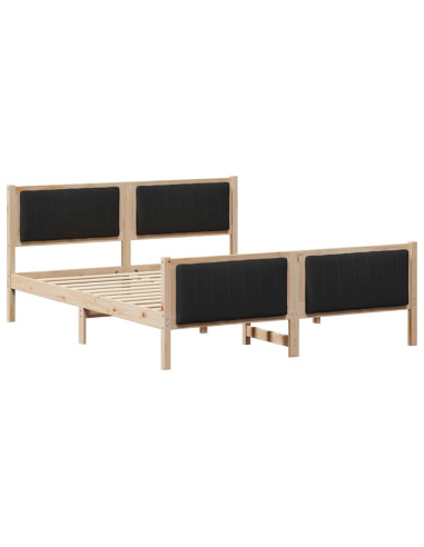 Struttura del Letto con testiera Marrone e nero 160 x 200 cm