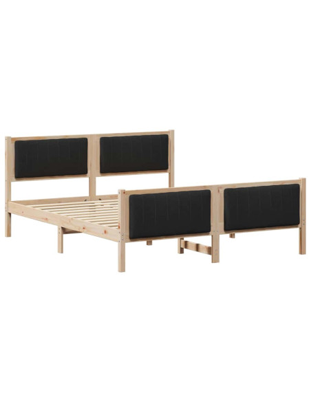 Struttura del Letto con testiera Marrone e nero 160 x 200 cm