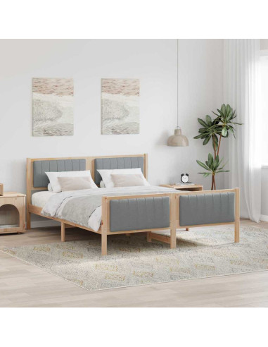 Struttura del Letto Marrone e grigio chiaro 150 x 200 cm