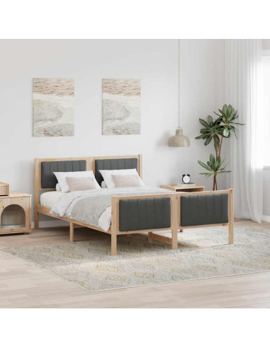 Struttura del Letto marrone e grigio scuro 140 x 200 cm