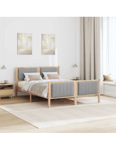 Struttura del Letto Marrone e grigio chiaro 140 x 190 cm