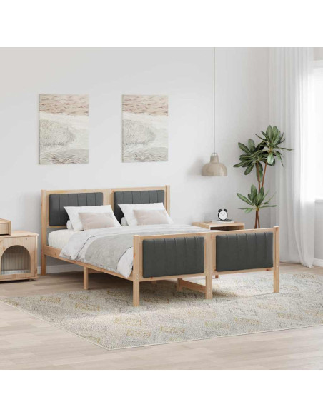 Struttura del Letto marrone e grigio scuro 140 x 190 cm