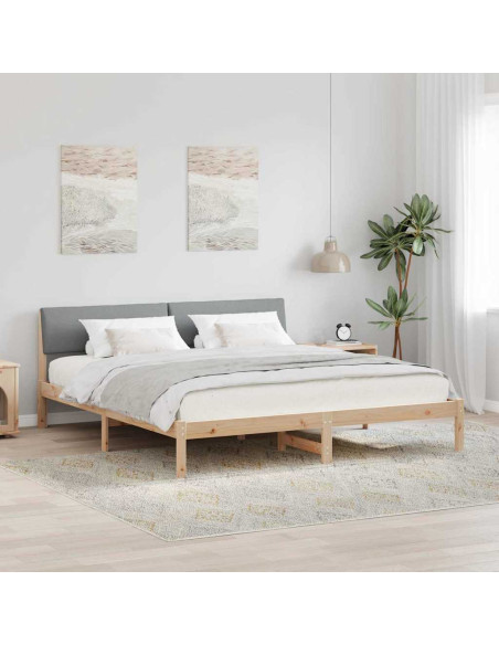 Struttura del Letto Marrone e grigio chiaro 200 x 200 cm