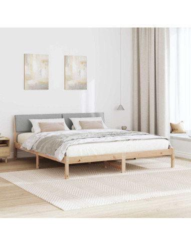 Struttura del Letto Marrone e grigio chiaro 200 x 200 cm