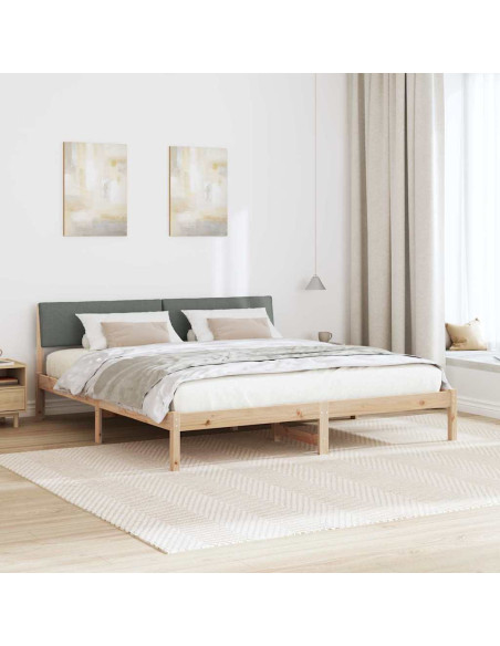 Struttura del Letto marrone e grigio scuro 200 x 200 cm