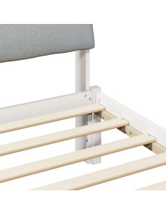 Struttura del Letto Bianco e grigio chiaro 180 x 200 cm 2