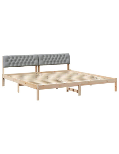 Struttura del Letto Marrone e grigio chiaro 200 x 200 cm