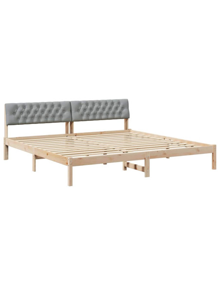 Struttura del Letto Marrone e grigio chiaro 200 x 200 cm