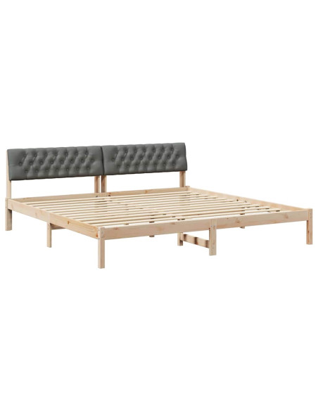 Struttura del Letto marrone e grigio scuro 200 x 200 cm