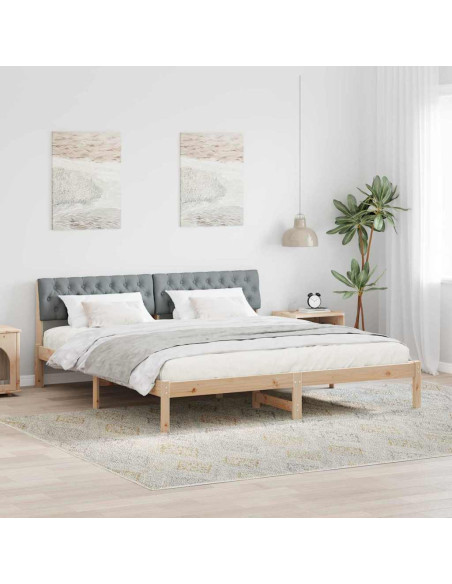 Struttura del Letto Marrone e grigio chiaro 180 x 200 cm