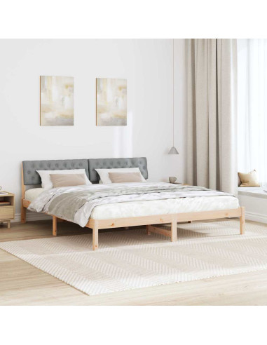 Struttura del Letto Marrone e grigio chiaro 180 x 200 cm