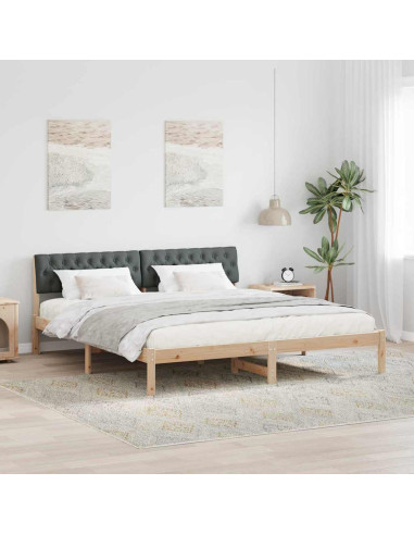 Struttura del Letto marrone e grigio scuro 180 x 200 cm