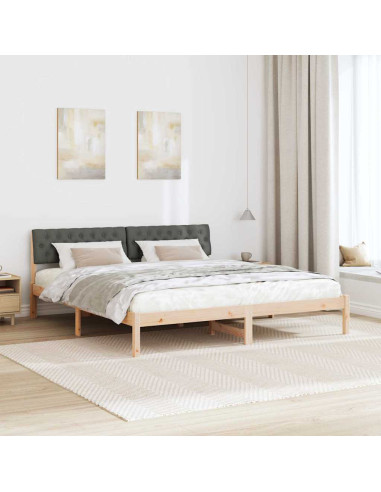 Struttura del Letto marrone e grigio scuro 180 x 200 cm